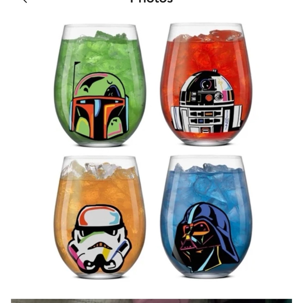 Star Wars Iconic Character Glass Set with Bold Colors